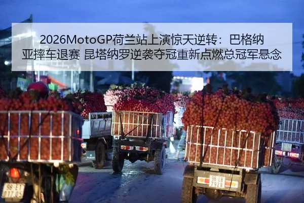 2026MotoGP荷兰站上演惊天逆转：巴格纳亚摔车退赛 昆塔纳罗逆袭夺冠重新点燃总冠军悬念